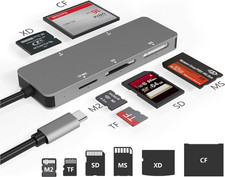 USB C XD Picture Card Reader, Type C High Speed TF/SD/MS/M2/XD/CF 6 in 1 Camera picture
