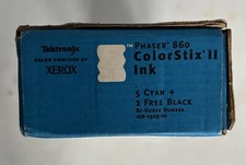 Xerox 5-CYAN 2-BLACK ColorStix II Color Solid Ink Sticks 016190301 042215479981 picture
