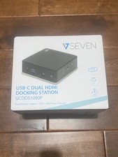 VSeven V7 UCDDS1080P Universal USB-C Dual HDMI Docking Station- BRAND NEW IN BOX picture