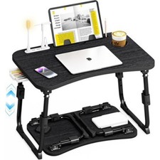 Portable Laptop Table for Bed Adjustable Height With Drawer Lap Desk  Foldable picture