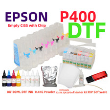 DTF Printing Kit for SC P400 : CISS, Ink, Film, Powder, RIP picture