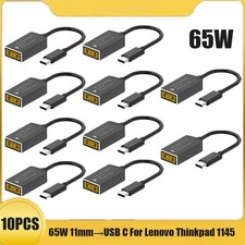10PCS 65W Laptop Charging Cable Converter USB Type C Power For Lenovo Thinkpad picture