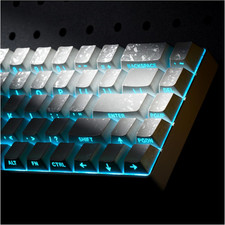 XVX White Shine through Keyboard Keycaps, Forged Carbon Texture Cherry Profile K picture