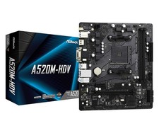 Asrock A520M-HDV, AMD A520, AM4, Micro ATX, 2 DDR4, VGA, DVI, HDMI, M.2 Supports picture