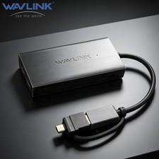 WAVLINK USB 3.0/USB C HUB DUAL HDMI DISPLAYLINK HUB ADAPTER 4K@60HZ WINDOWS/MAC picture