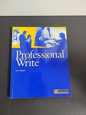 SPC Professional Write Word Processing Software Vintage Book only Rare 1st print picture
