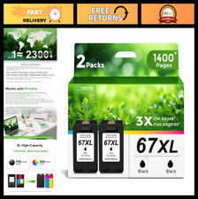 High-Capacity Black Ink Cartridge Replacement 67XL (2-Pack) for HP DeskJet & Env picture