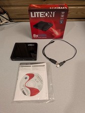 Liteon External Slim USB DVD/CD 8X Writer  Model eNAU108 Tested Working picture