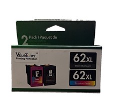 ValueToner 62XL Compatible Inkjet Cartridges for HP Black/Tri-Color 2 Pack picture