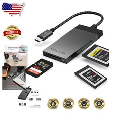 Elite CFexpress XQD SD Card Reader, USB C 10Gbps, Dual Slot, Android/Mac/Win picture