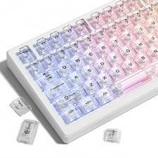 White Clear Keyboard Keycaps,Transparent Key Caps 60 75 100 picture