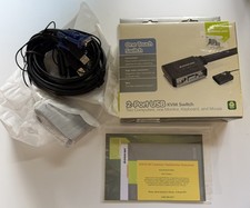 IOGEAR 2 Port USB KVM Switch Control Two Computers Monitor Keyboard Mouse GCS22U picture