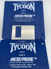 1991 Railroad Tycoon Amiga Micro Probe VTG PC Games Floopy Disks Untested  picture