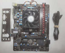 MSI A68HM-E33 V2 Motherboard AMD A8 Pro-7600B R7 4GB RAM, IO Shield # 2246 picture