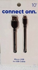 CONNECT ONN. MICRO-USB TO USB CABLE 10' - NEW IN BOX picture