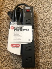 ME BLK 6Out Surge Strip,No PS-649F-3,  Kab Enterprise Co Ltd, 3PK picture