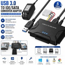 USB 3.0 to IDE & SATA Converter External Hard Drive Adapter Kit 2.5