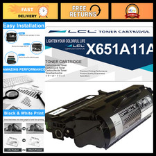 High-Yield Black Toner Cartridge Replacement for Lexmark X651 X652 X654 Series - picture