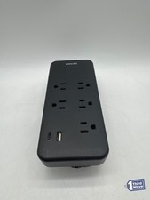 PHILIPS 5-Outlet Surge Protector with USB-A USB-C 1500J 6ft Black picture
