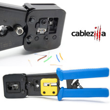 Crimping Tool For EZ-RJ45 Cat5e Cat6 Connectors End Pass Through Cutter RJ11 picture