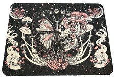 NOS Hokafenle Black Pink Butterfly Mashrooms Mouse Pad 9x8 New picture
