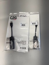 C2G 39700 USB-A 3.0 to Gigabit RJ45 Ethernet Connector Adapter CAT5 LOT OF 2 picture