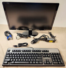 Acer 20” LCD Computer Monitor Model S202HL w/ VGA DVI & Power Cord & HP Keyboard picture