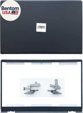Replacement Laptop LCD Back Cover Top Case Rear Lid with Hinges and Front Bezel picture