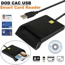 CAC Reader, DOD Military USB 2.0 Common Access, for ID IC Bank Credit Smart Card picture