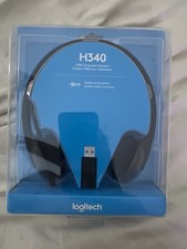 Logitech H340 USB Wired Headset Noise-Canceling Boom Mic Volume Control Black picture
