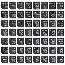 20pcs Capacity Sticker Labels For DELL DXD9H X7K8W 14gen 15gen Hard Disk Caddy picture