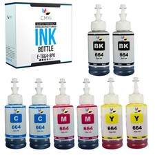 Compatible CMYi Ink Bottles for Epson 664 Black Color Fits Expression ET ET2500 picture