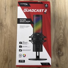 HyperX QuadCast 2 S USB Microphone with RGB Lighting, USB-C, Black, Brand New picture