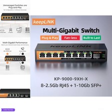 9-Port Multi-Gigabit Network Switch 8 Port 2.5Gb Ethernet 2 10Gb SFP+ Uplink picture