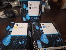 LOT OF( 3 )SEALED IN BOX-1-HP 10 BLK-1 HP 11 YELLOW-1 HP 11 CYAN picture