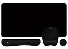 Black 4In1 Memory Foam Keyboard Wrist Rest Large Mouse Pad Support Desk picture