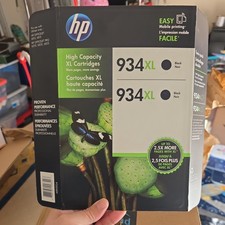 Genuine HP 934XL Black High Capacity Ink Cartridge Twin Pack New & Sealed (2017) picture