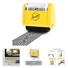 Identity Theft Stamp Wide Roller Protect Privacy 1.5 Inch Adjustable Refillable picture
