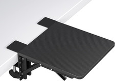 Ergonomic Desk Extender Tray Clamp On Arm Rest Black picture
