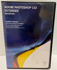 Adobe Photoshop CS3 Extended Mac Student Licensing – Untested w/ Discs & Case picture