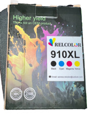 RELCOLOR 910XL Higher Yield Printer Ink Cartridges Black Cyan Magenta Yellow  picture