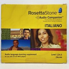 Rosetta Stone Italian Levels 1 - 3 Audio Language Companion Sealed 2008 picture