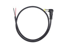Right Angle DC Power Male Plug Jack To Bare Wire Cable Cord 5.5x2.1mm 6 PCS picture