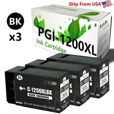 3PK PGI1200XL Ink Cartridge Black for Canon MAXIFY MB2020 MB2120 MB2320 MB2720 picture