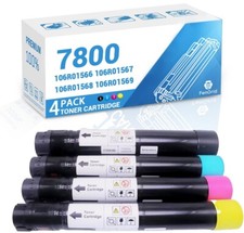 High Yield Toner Set for Xerox Phaser 7800 7800DN 7800DX 4-Pack BCMY picture