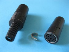 60 pcs Standard Mini DIN Jack 5 Pin Female Connector with Plastic Handle New picture