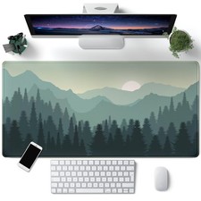 Forest Desk Mat Green Nature Large Mouse Pad XXL 31.5''X 15.7'' Landscape Aes... picture