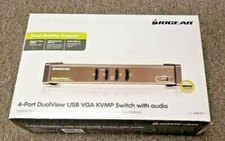 IOGEAR 4-Port DualView USB VGA KVMP Switch with Audio w/Full Set of Cables picture