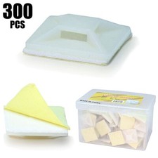 300 Pcs Self Adhesive Wire Cable Zip Tie Mounts Clip Wall Holder 25x25mm picture