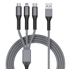 3 in 1 Multi Charging Cable, 3.9ft Universal USB C/Micro USB/Lighting Cable picture